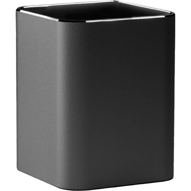 (Black) Metal Pen Cup Makeup Brush Organizer Holder Office Desk Organizer for