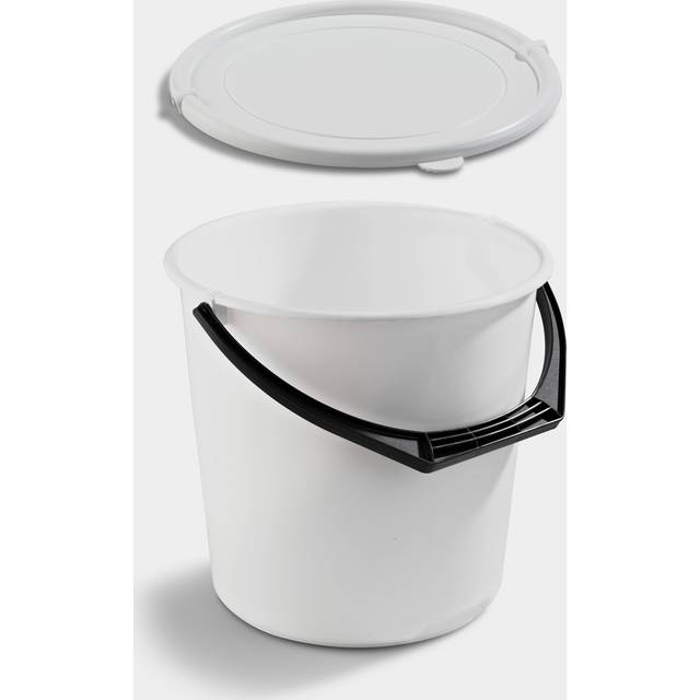 Hink med lock Nordiska Plast, vit, 10 liter