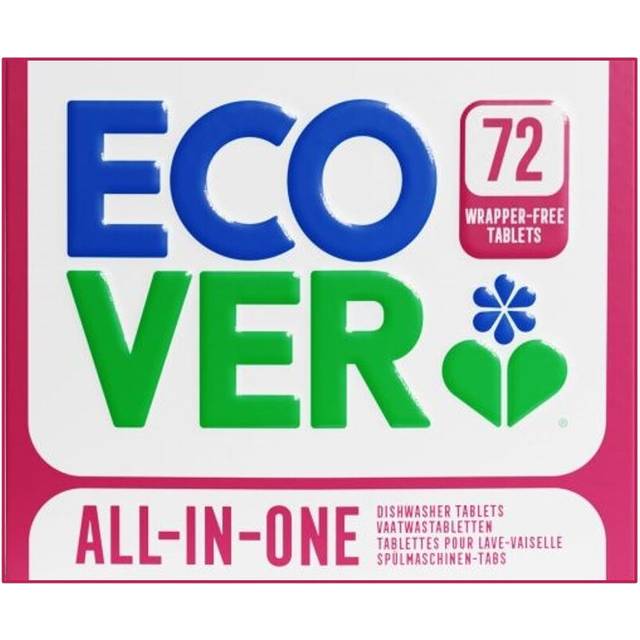 Ecover Wrapper Free All In One Dishwasher Tablets (72)