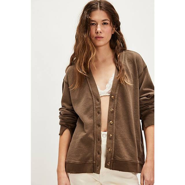 Take It Easy Cardigan in Chocolate Gelato, Size: Large