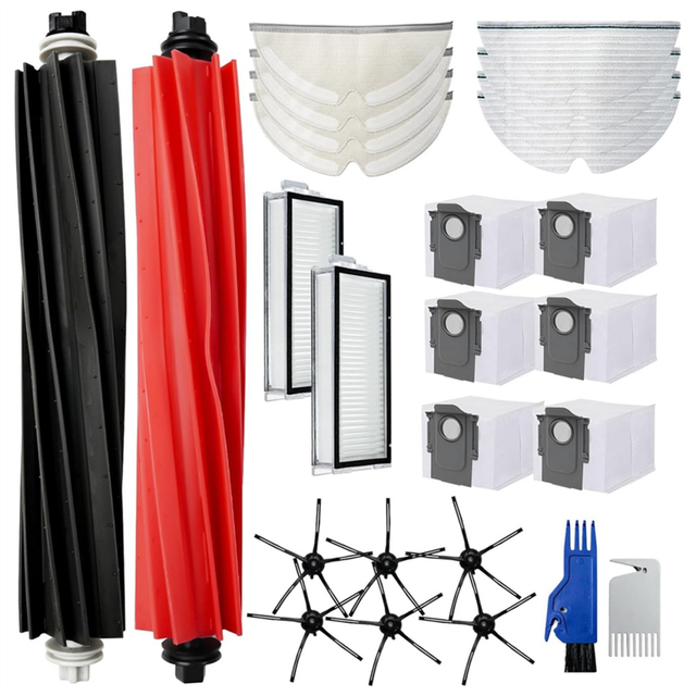 For Floor 3 Station Robot Vacuum Cleaner Main Side Brush Rags
