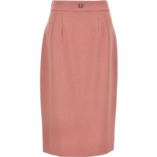 Dolce & Gabbana Women's Wool Pencil Skirt in Pink | Size 42 | F4CJGTFU2L8 Color F0473 (42)