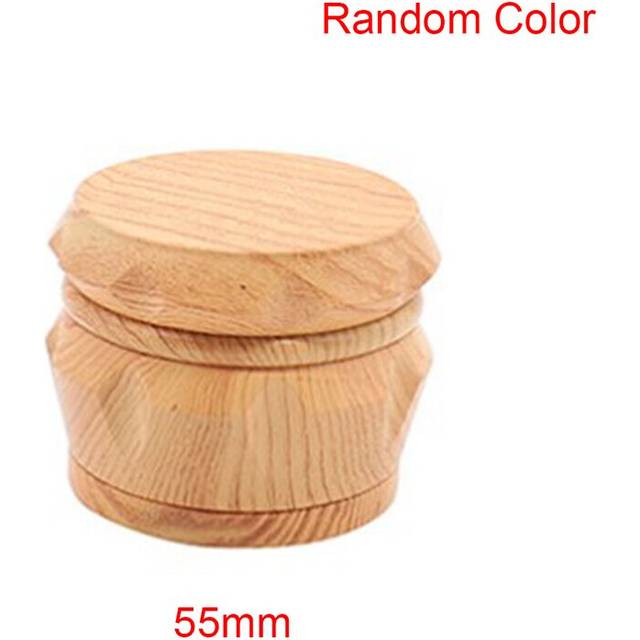 (55mm) 1PCs 40 55 63mm Wood Herbal Herb Tobacco 4 Layers Spice Grinder Smoke