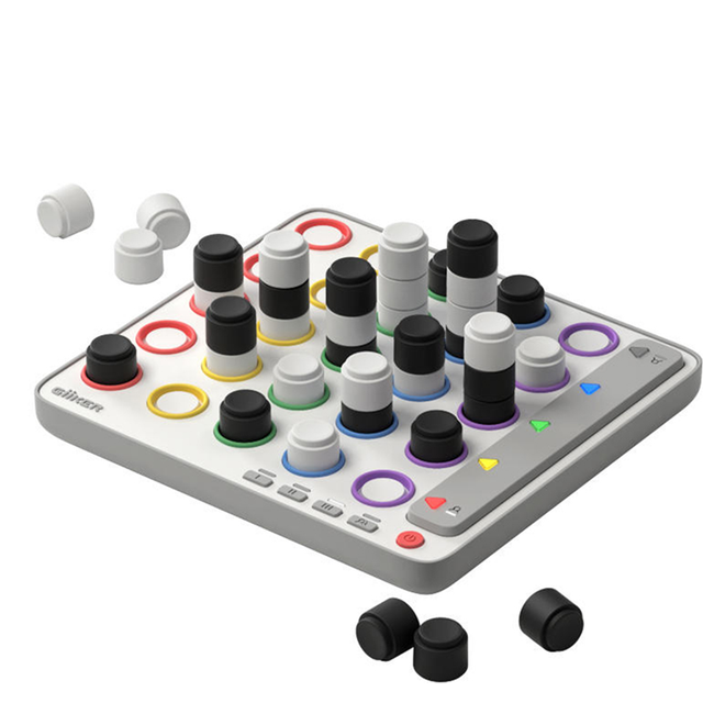 Smart Piral Chess Four Colorful 3D Electronic 4 in A Row with Intelligent AI-Powered Strategy Board Game Gifts For Kids