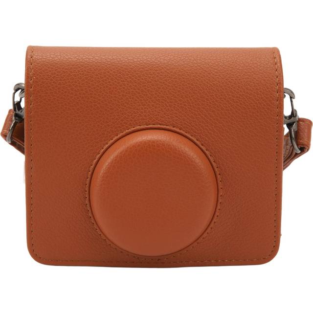 Instant Camera Bag Light Luxury Texture PU Compatible Camera Leather Case for Fujifilm Mini EVO brown