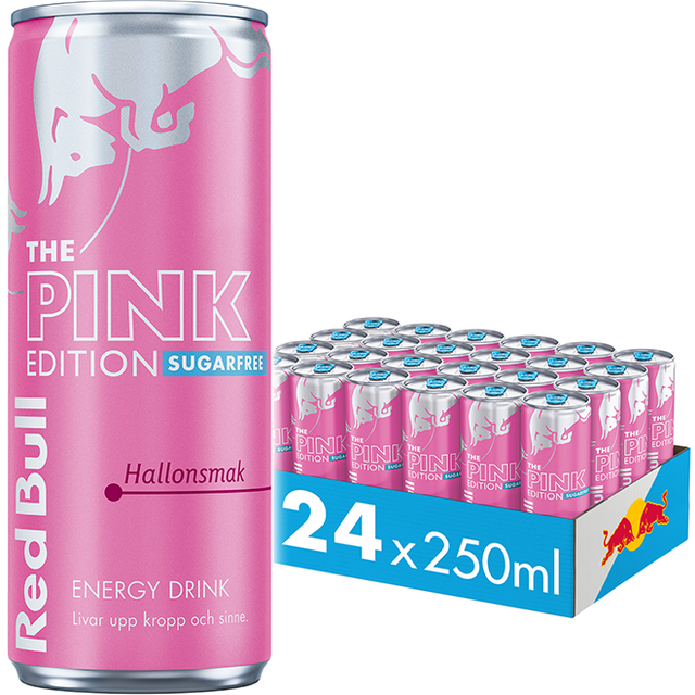 Red Bull Pink Edition Sugarfree 250ml (Hallonsmak) - 24-Pack