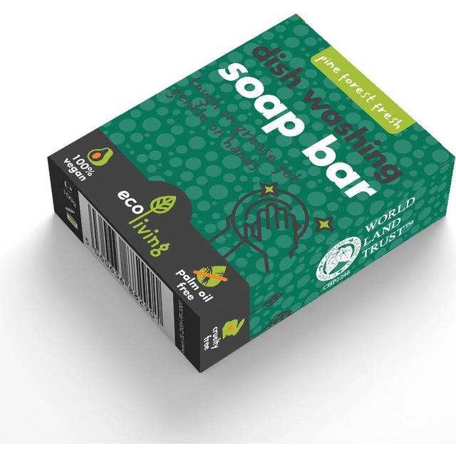 Washing-Up Dish Soap Block 155g by EcoLiving, Pine Forest Fresh