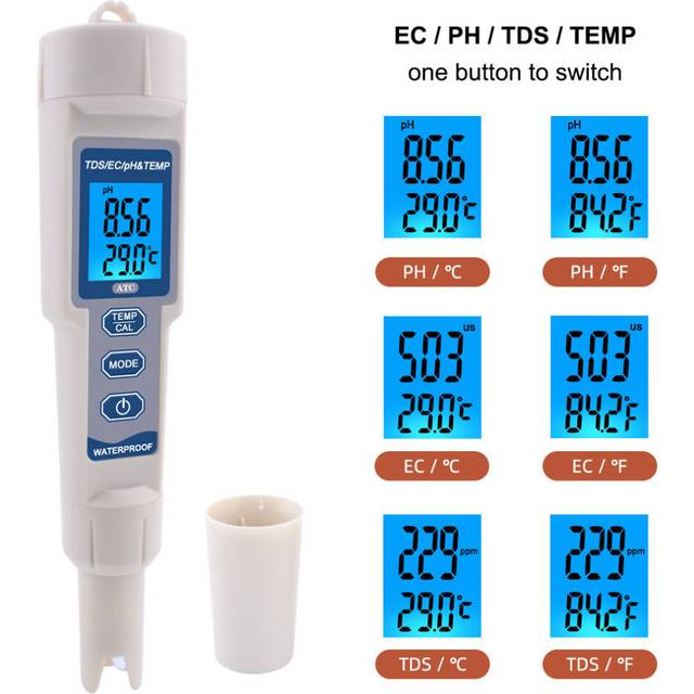 Premium Digital PH Meter/TDS Tester Aquarium Pool Water Quality Monitor