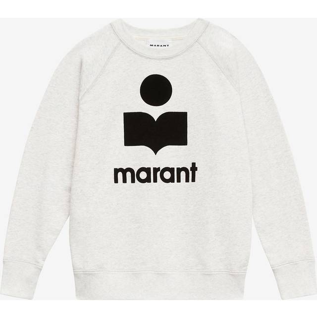 Marant étoile, Sweatshirts, female, Beige, L, Beige Jumper with Ribbed Cuffs