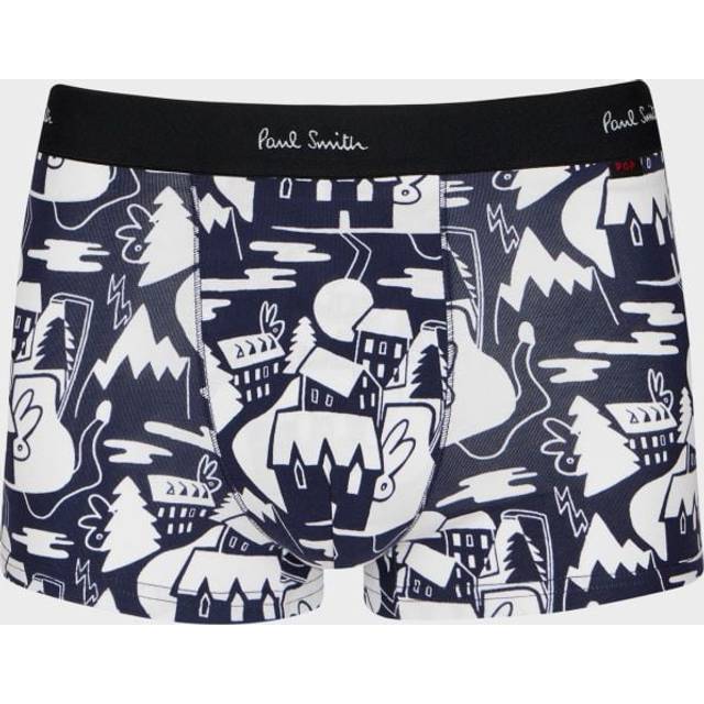 Paul Smith Navy 'Houses' Print Boxer Briefs Blue - XL