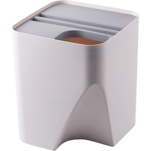 Kitchen Trash Can Stacked Bin Recycling for Bathroom Gray-L