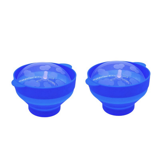 High Quality Microwave Popcorn Bowl Bucket Silicone DIY Maker with Lid Chips Fruit Dish Kitchen Easy Tools C