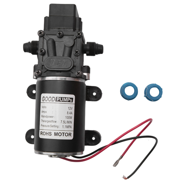 12V 100W High Pressure Self Priming Water Pump 160Psi 8Lpm