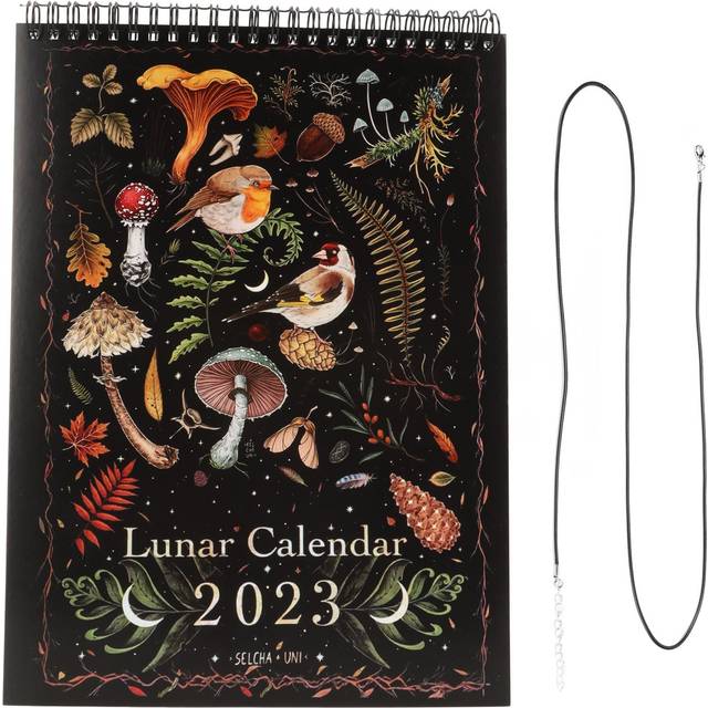 2023 Dark Forest Lunar Calendar Waterproof 12 Month Monthly Colorful Wall Calendar with 12