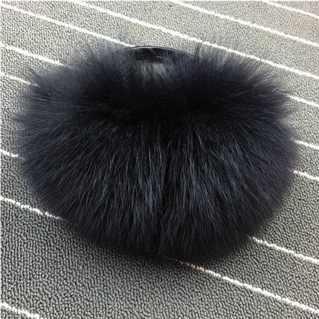 (Black) Fashion earmuffs new hot sale fox fur earmuffs warm plush earmuffs ladies