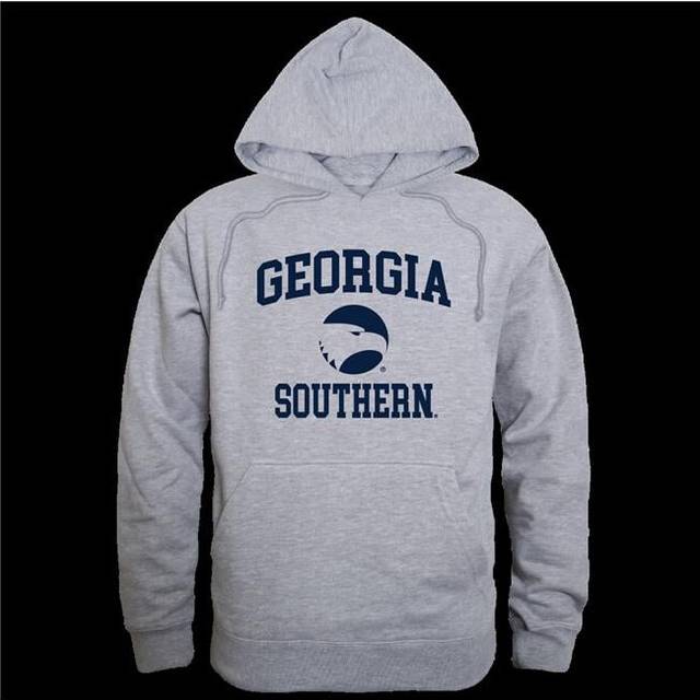 W Republic 569-718-HGY-05 Georgia Southern University Eagles Seal Hoodie, Heather Grey - 2XL