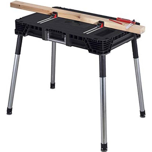 Keter Jobmade Portable Work Bench and Miter Saw Table for Woodworking
