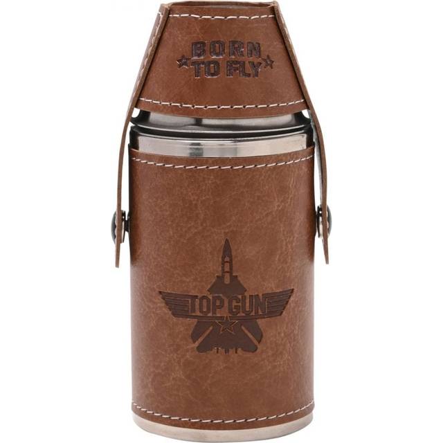Top Gun Metal Travel Flask 6oz - Brown