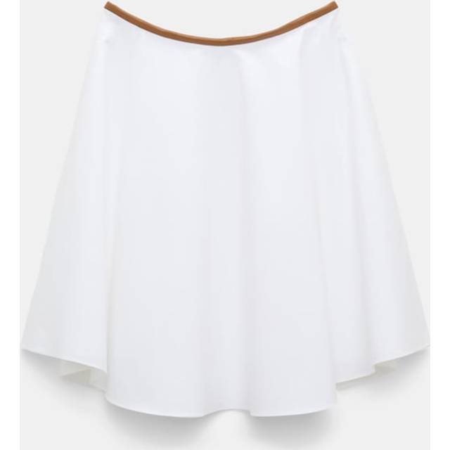 Cotton poplin swing skirt - white (XL)
