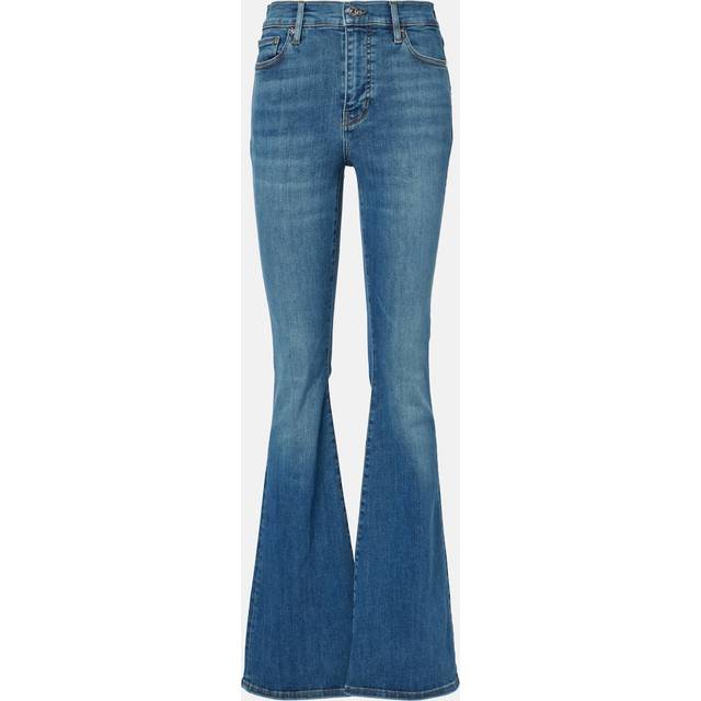 Frame Le High Flare high-rise flared jeans - blue (34)