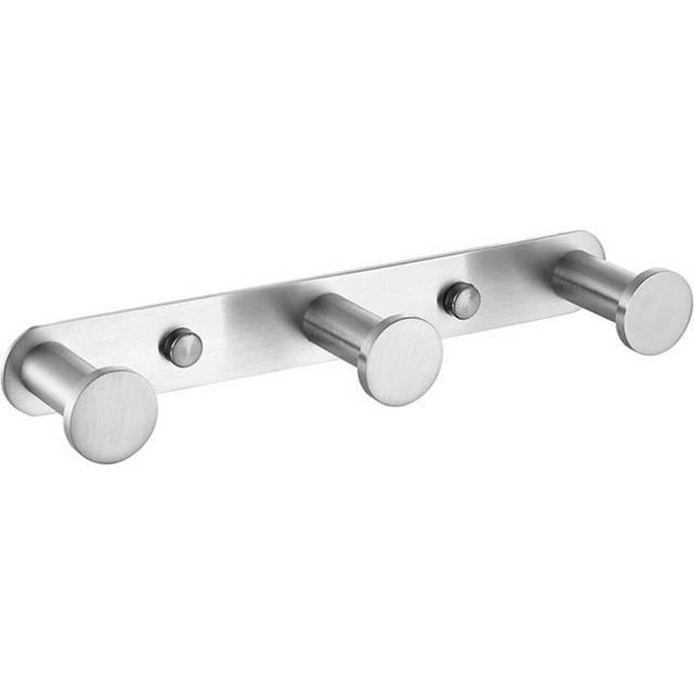 Towel Hook Stainless Steel, Robe Wall Mount Drilled, Coat Drilling,Door Silver 3