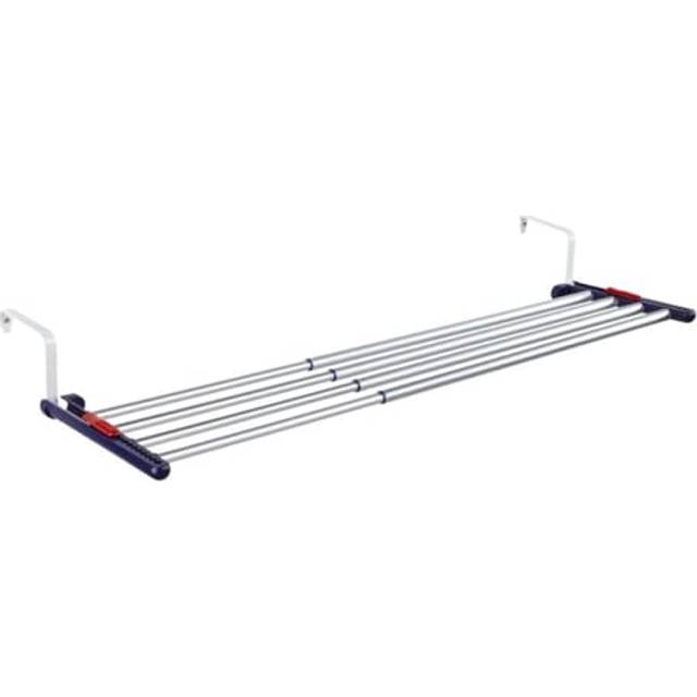 Leifheit Quartett 42 Extendable Radiator Airer, Over Door Drying Rack for Indoor and Outdoor Use, Clothes Airer for Radiators and Balconies