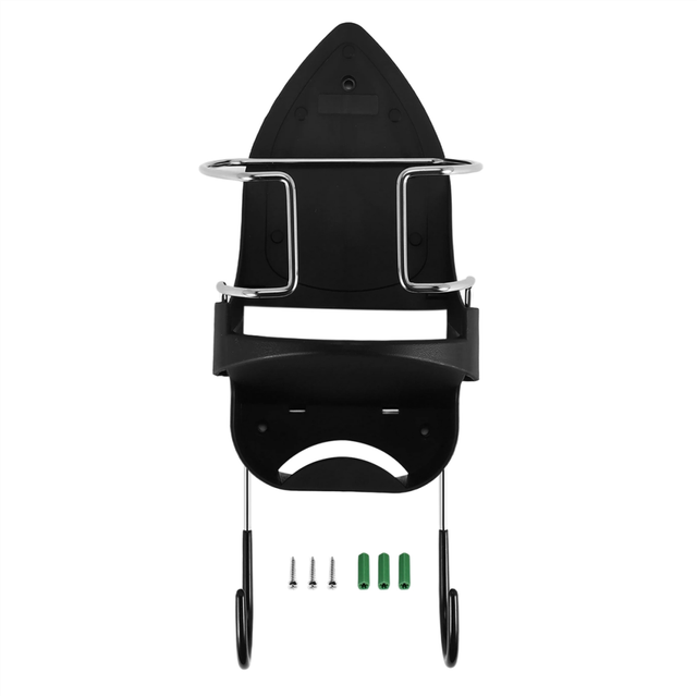 Iron Board Hanger Wall Mount Electric Holder and Ironing Storage Organizer Shelf with Removable Hooks -1