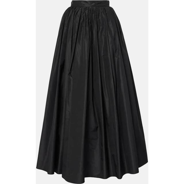 Dolce&Gabbana Gathered silk maxi skirt - black (UK 16)