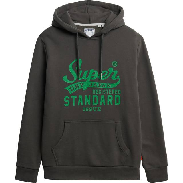 Superdry Men's Standard Hoodie mit Schriftzug Schwarz - Größe: XL