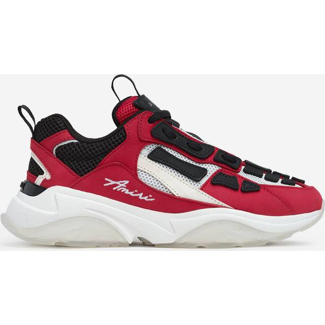 AMIRI Kids White & Burgundy Bone Runner Sneakers - Varsity Red - EU 33