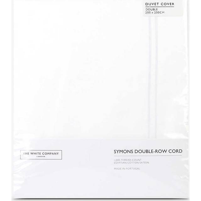 The White Company Symons Double-row Cord Egyptian Cotton Duvet Cover Double - WHITE