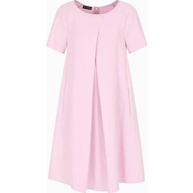 Techno cady flared dress with oversized godet pleat
