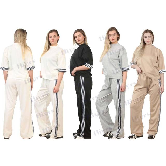Womens tracksuit set top bottom ladies t-shirt bottoms set loungewear 2 piece