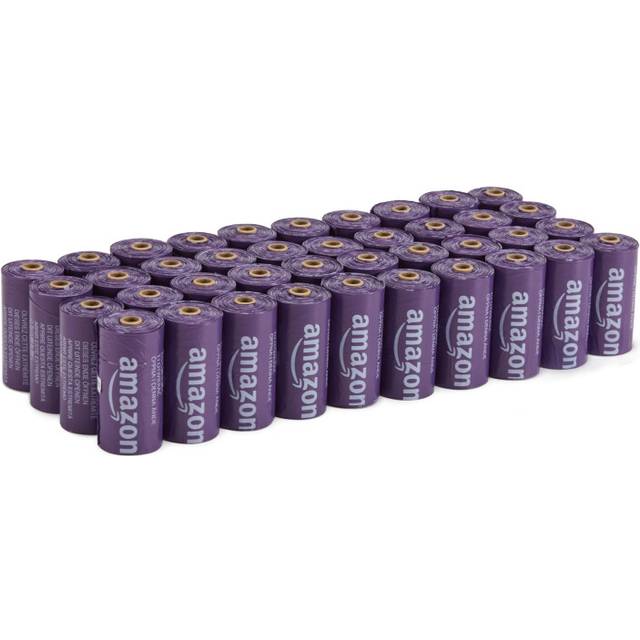 Amazon Basics Dog Poop/Waste Bags without Dispenser, Lavender, 600 Bags (40 Packs of 15 Bags)