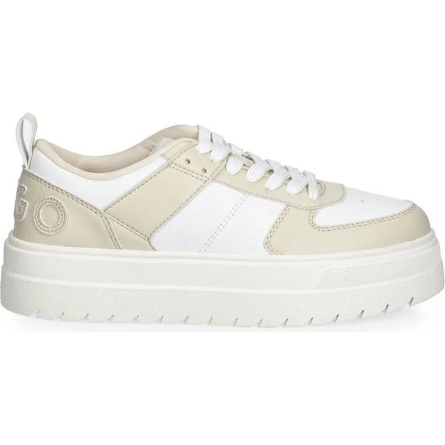 HUGO - logo-appliqué sneakers - women - Polyurethane/Plastic/Fabric - 41 - Neutrals