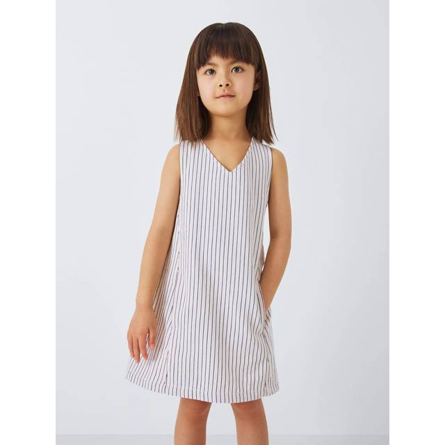 John Lewis ANYDAY Kids' Ticking Stripe Pinafore Dress, Ticking Stripe