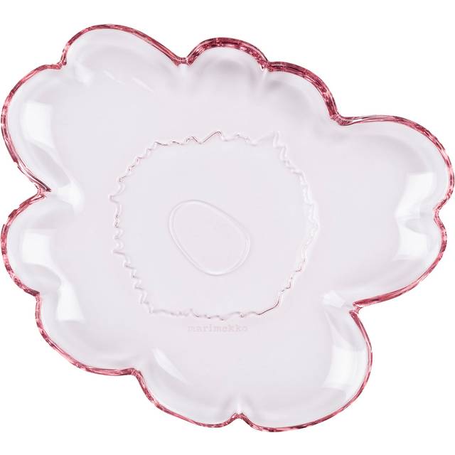 Marimekko Unikko glass plate 20 cm Light pink