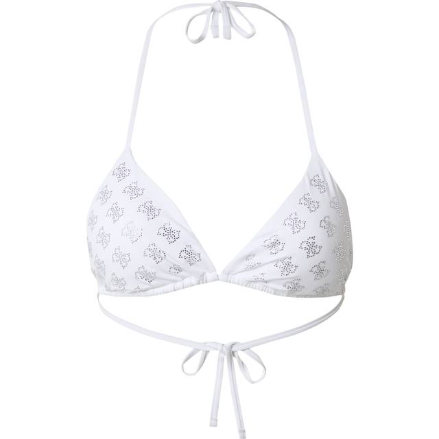 Guess 4G Logo Triangle Bikini Top - White - XL
