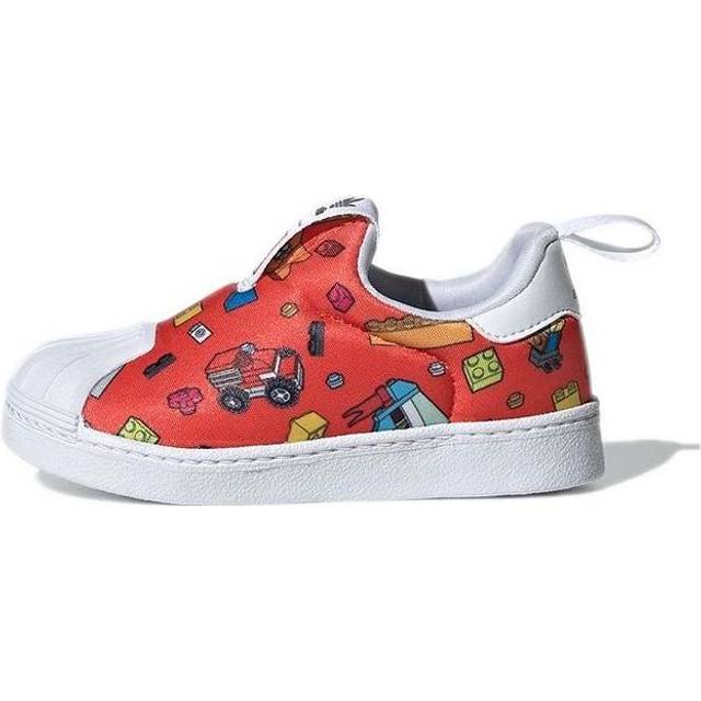 (TD) adidas Superstar 360 x LEGO 'All Over Print' GX3287 - RED/WHITE - 5.5K