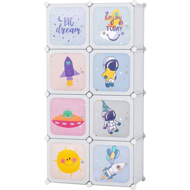 Costway White 8 Cube Baby Closet Organiser - 45 x 38 x 16cm