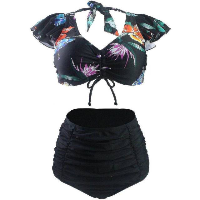 Sexy Women High Waist Bikini Swimsuit Women's Sexy Bikini Set?L?