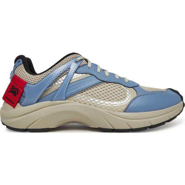 HUGO Men's Racing Bull Go2 Trainers - Off White/Blue, Open White, Size 11, Men
