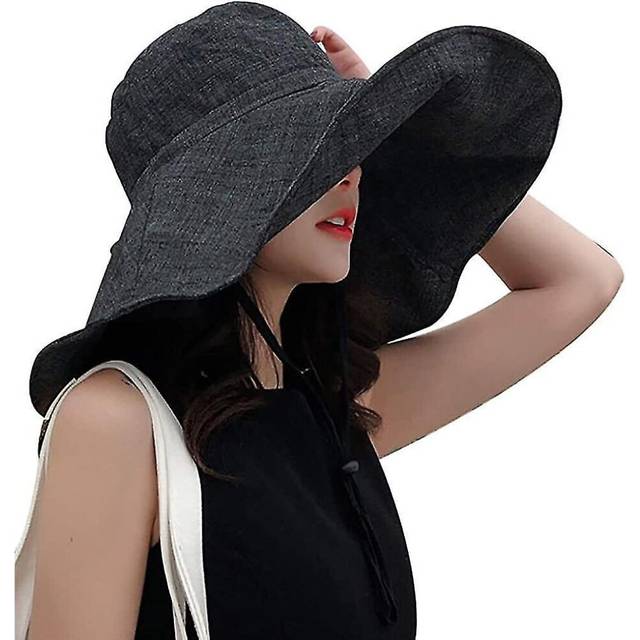 Womens Sun Hat Wide Brim Upf 50+ Summer Hat Foldable Floppy Beach Cap For Women