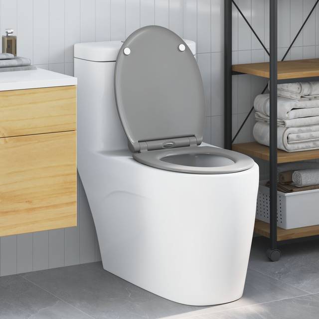 Vidaxl - Quick Release Toilet Seat with Soft Close Duroplast Grey