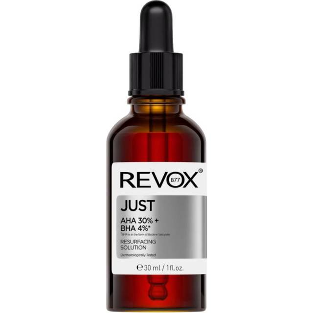 Revox B77 JUST AHA 30% + BHA 4% utslätade exfolierande serum För hudåterställande 30 ml