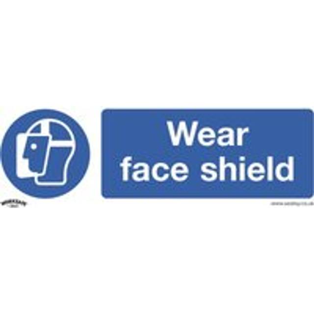 Worksafe SS55V1 Mandatory Safety Sign - Wear Face Shield - Self-Ad...