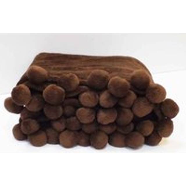 Rapport Home Pom Pom Throw(150X200) Chocolate, Brown