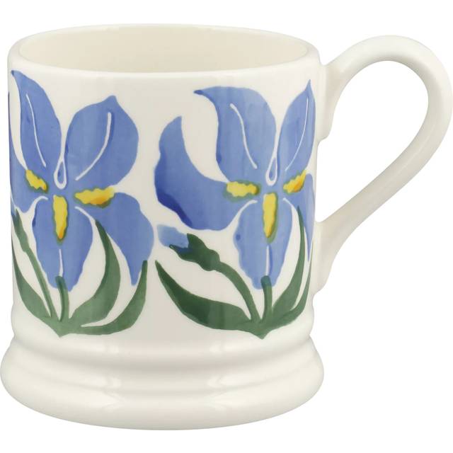 Emma Bridgewater Blue Iris Half Pint Earthenware Mug, 300ml