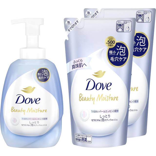 Dove Beauty Moisture Foam Body Wash Medicated Acne Care Smooth Skin Body Refill 540g 430g x 2 Body Soap + +