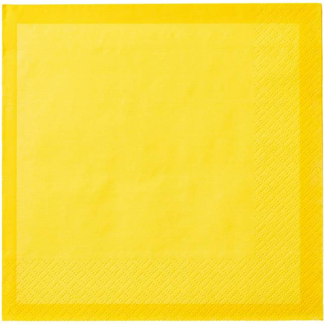 Napkins 33x33 cm, Fire Yellow